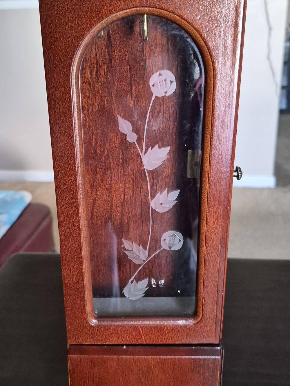 Classic Wooden Jewelry Box Cabinet in Dark Cherry - Picture 12 of 14